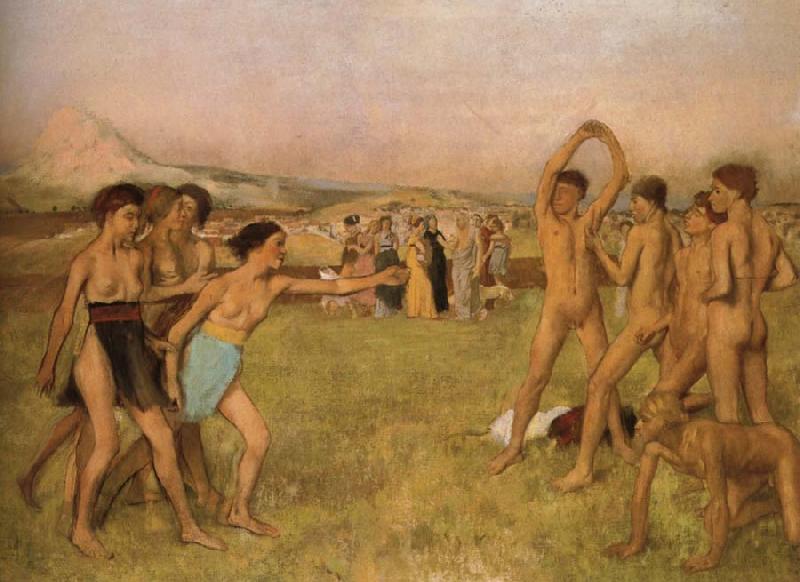 Edgar Degas Young Spartans Exercising Sweden oil painting art